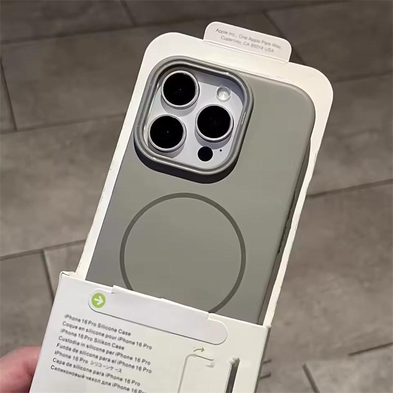 

Ультратонкий магнитный чехол для ПК для iPhone 17 Air 16 15 14 13 12 11 Pro Max Plus 16E Защитный противоударный чехол Magsafe iPhone 12 Pro Max светло-серый