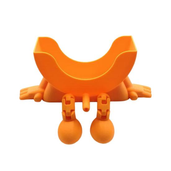 

Подставка для губок, напечатанная на 3D-принтере, с дренажным отверстием, для ванной, кухни, раковины, столешницы, с шарнирными ножками, многофункциональный органайзер для губок. оранжевый