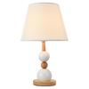 Nordic Wooden Table Lamps For Bedroom White Black Night Table Light Fixture