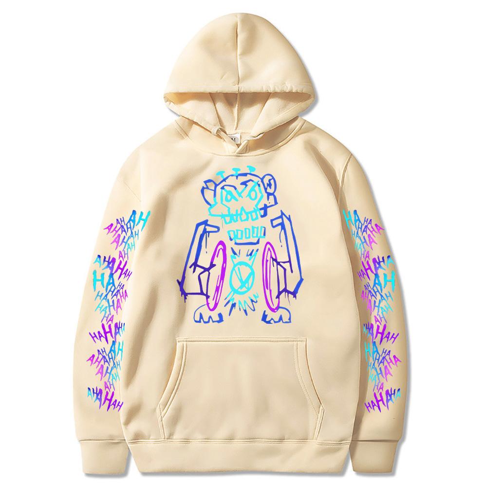 Monkey Graffiti Sweatshirt Arcane Jinx Hoodies Unisex Two Sides Street Sportswear Harajuku Grunge Aesthetic Pullovers