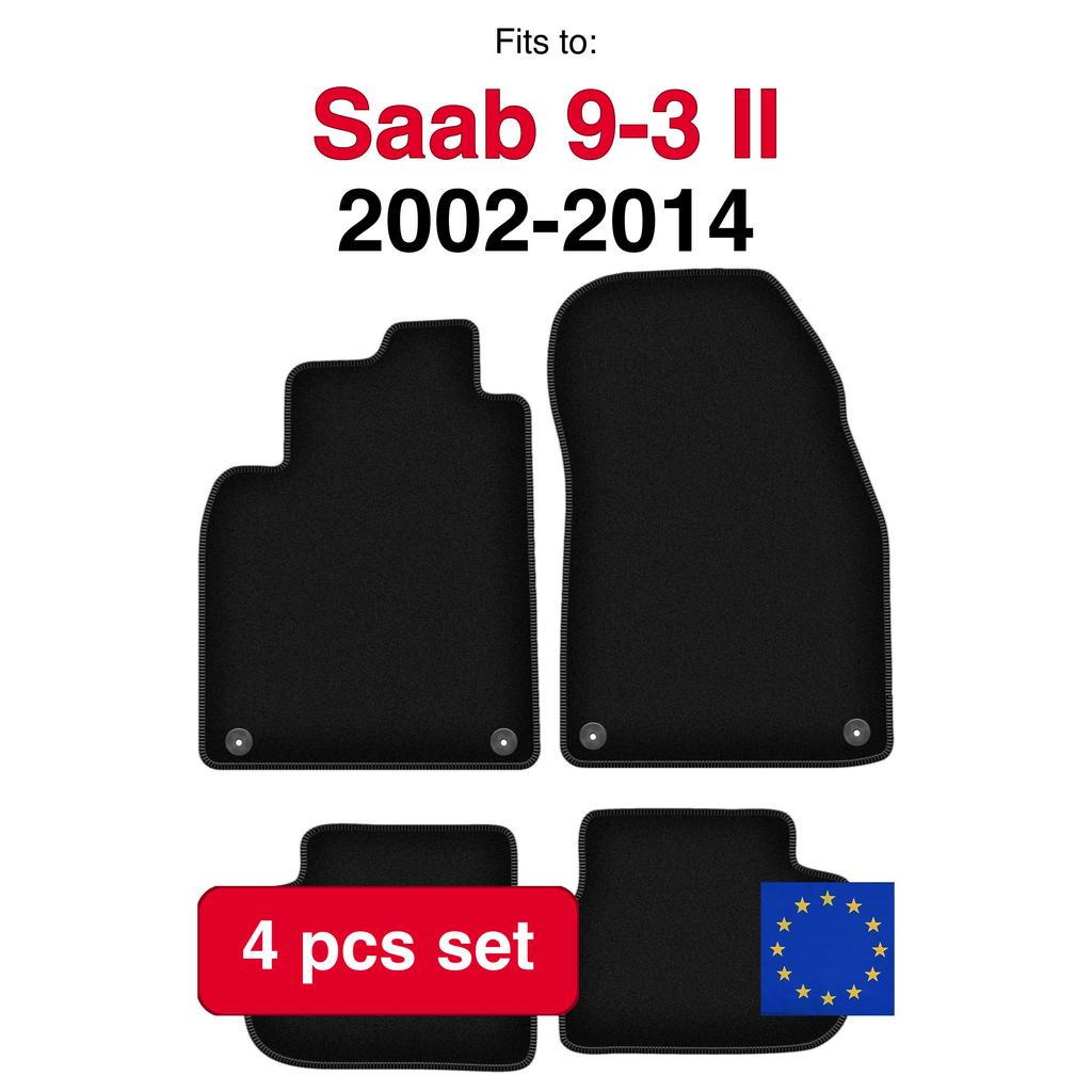 Velour Car Mats Basic For Saab 9-3 Ii Cabrio (2002-2014)