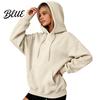 Soft Polyester Pullover Women Oversized Hoodie Cotton Blend Long Sleeve Sweatshirt Adjustable Drawstring Hoodie for Daily Wear And Front Pocket