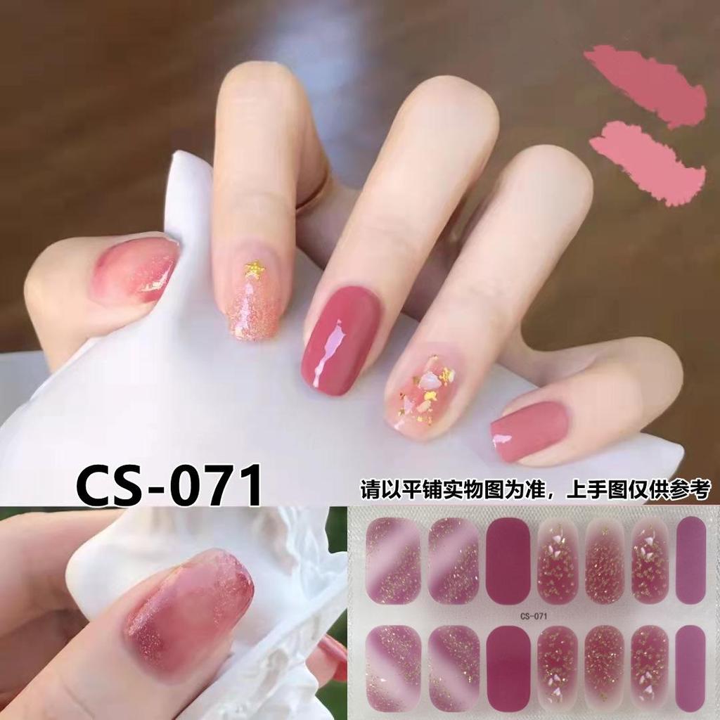 CS voděodolný a nepečlivý gelový lak na nehty film vše lepí Japonský a korejský větrný jarní a letní balicí papír na nehty balicí papír