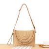 Women's Versatile Woven Straw Clutch Crossbody Bag for Beach and Casual Commute