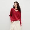 Qiushui Yiren V-Ausschnitt Strickpullover