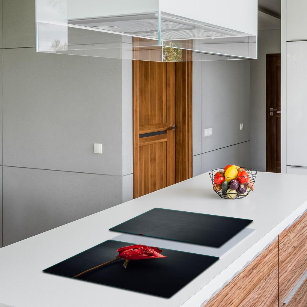 2x GLASS PROTECTIVE PLATE FOR STOVE 40x52 ROSE