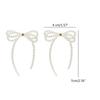 1 Pair Exaggerated All-Matched Earings Pearls Bowknot Ear Jewelry Niche Temperament Earrings for New Year Birthday Gift