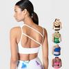 European-American Asymmetrical Yoga Fitness Bra - Sleeveless, Stylish, High-End Design