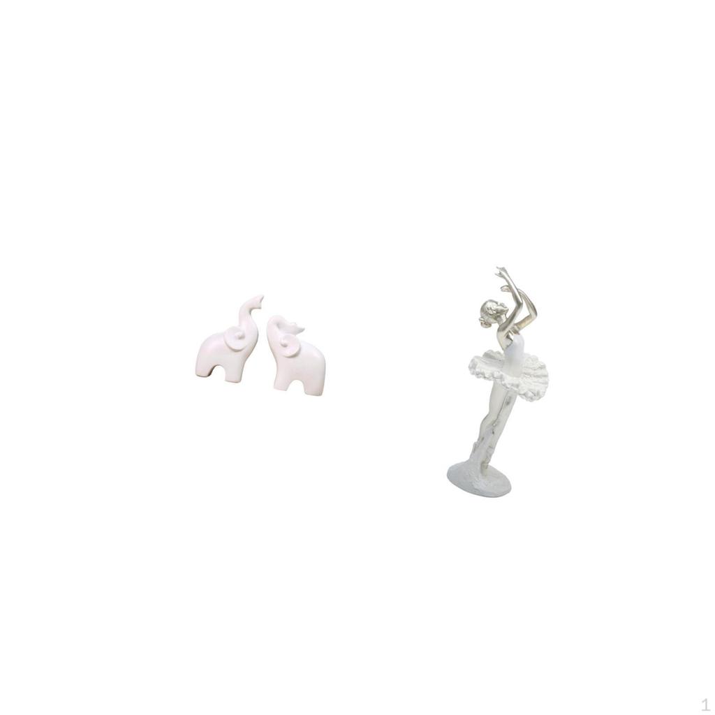 Graceful Elephant Ballerina Sculptures Unique Tabletop Decoration Modern Animal Dancing Girl