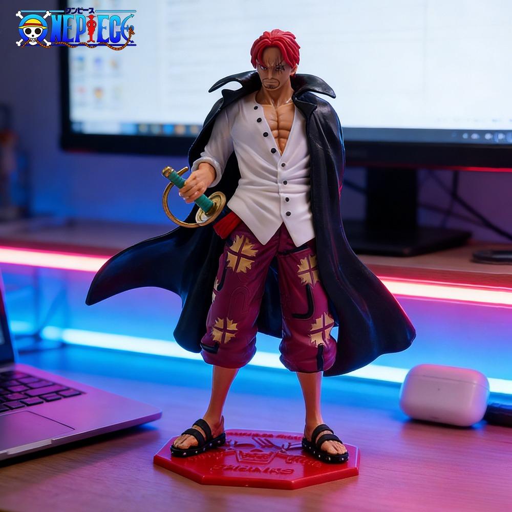 24.5cm/9.65in Anime Figure Shanks Action Figures Pvc Statue Collection Model Toys Gifts ONE PIECE Articulated Poseable Collectible Detailed Movable