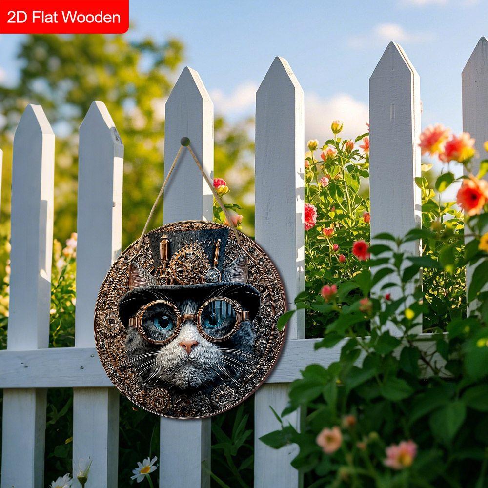 2D Flat Wooden Hanging Decorative Signs, Family Wall or Door Decoration, Garden Decoration, Housewarming Gifts for Friends