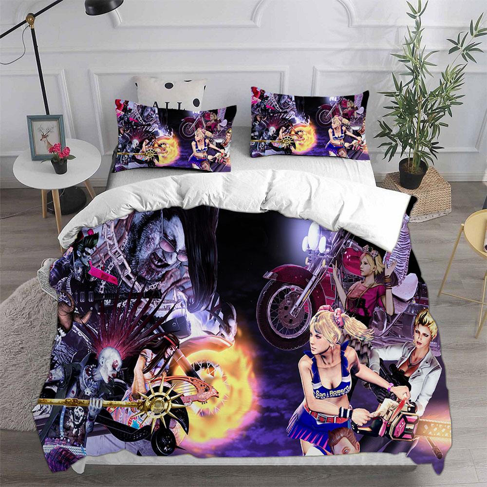 Lollipop Chainsaw Bedding Sets Bed Cover Comforter Duvet Cover Pillow Case 2-3 Pieces Sets Kids Adult Bedroom Decoration