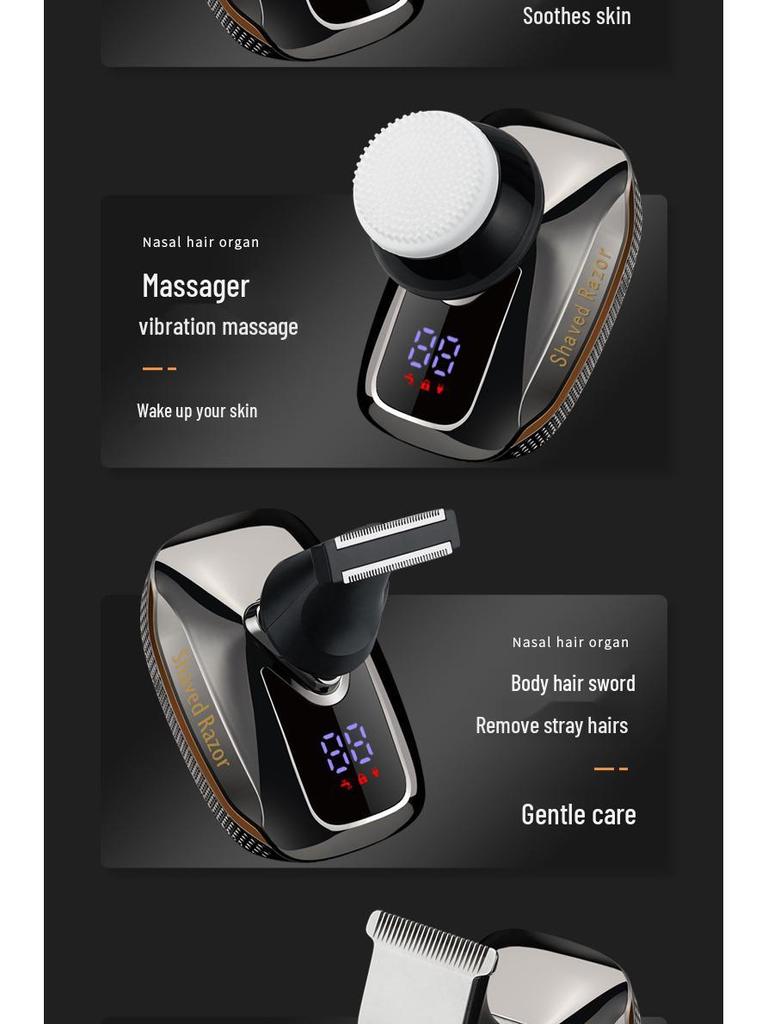 New Intelligent Seven-Blade Electric Hair Clipper & Washable Shaver
