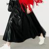 MO&Co. Winter Faux Leather High-Waist A-Line Skirt