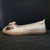 Flat Sole Single Shoe Women's New Retro Leather Soft Soled Butterfly Knot Women's Shoes Jean Shoes for Women Zapatos De Mujer
