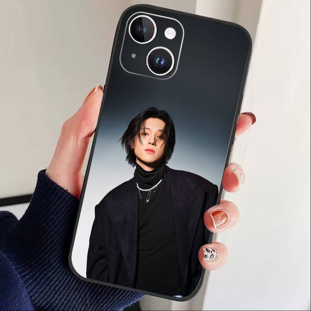 Hot E-ATEEZ Kpop Phone Case For iPhone 16,15,14,13,12,17,Pro Max,Plus Silicone Black Case