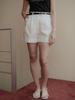 HARDCORE HAPPINESS One-Pleat Cuff Classic Shorts_White