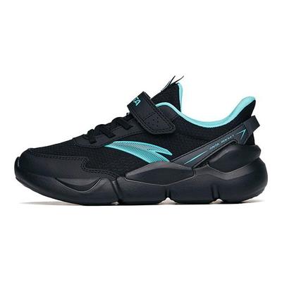 Comfortable Non-Slip Shock Absorbing Wear-Resistant Breathable Lightweight Low-Top Running Shoes Kids Sneaker Black Green A312225567H-3