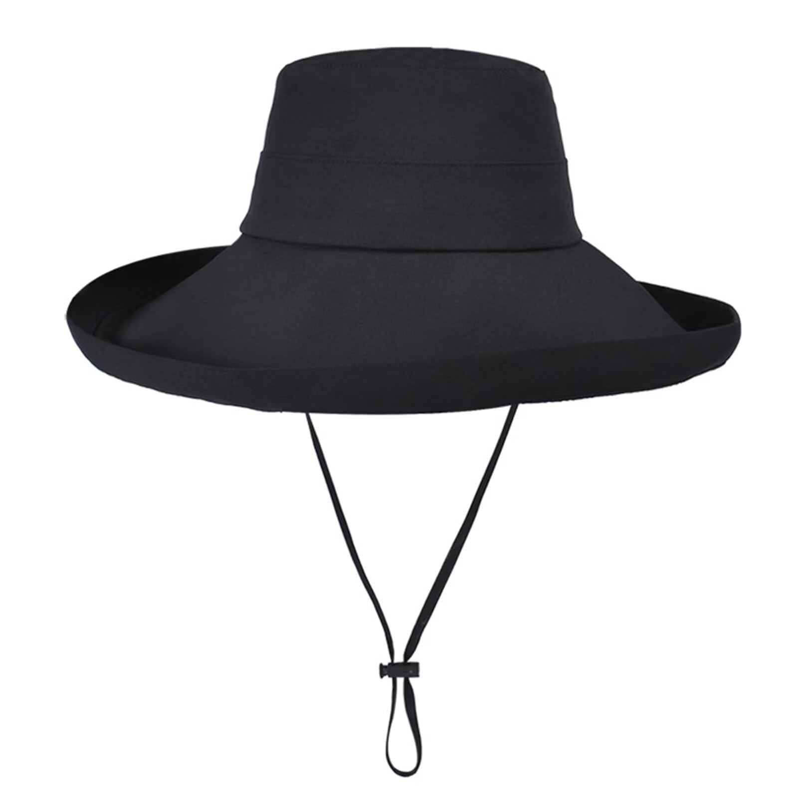 

Шляпа с защитой от УФ-лучей для шляпы-ведра Широкая Быстрая Маленькое лицо Полная Подбородок Улетает на УФ-излучении Большая Легкая от солнца Окружность головы Черный [LEZOOY] Женщины, Шляпа, чёрный