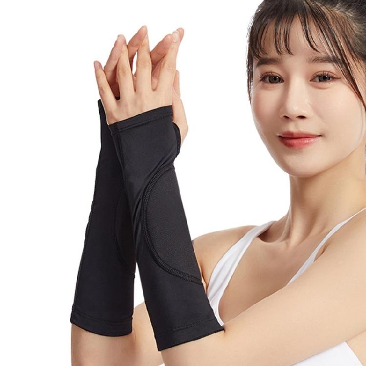 Forearm Cover Sleeve Pair for Passing Work, Thumb Hole Stretchy Fabric Design for Gym Practice and Team Use Daily