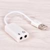 Usb Sound Adapter To 3.5Mm Mini Jack Audio & Microphone Mic For Skype Pc Laptop