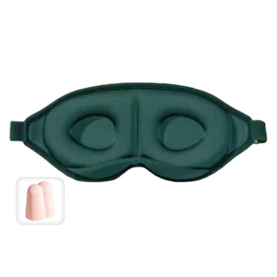 3D Contoured Cloud Sleep Mask with Earplugs Light Blocking Breathable Eye Cover Zero-Pressure Memory