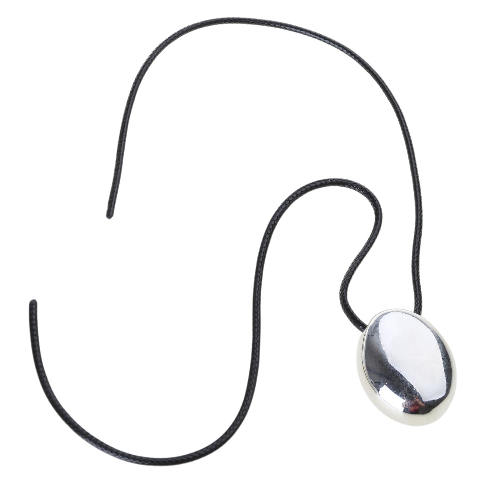 

Модное длинное ожерелье из вощеного шнура, современное длинное ожерелье-шарм с подвеской-бусиной, отлично подходит для путешествий и светских мероприятий серебряный