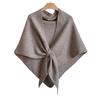 Women Knitted Shawl Wrap Scarf Solid Color Comfortable Cardigan Cape Imitation Cashmere Shoulder Tops Sweater