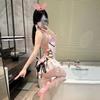 Shen Miao's swimsuit and cute girl theme Naraka: Bladepoint cosplay pink high-cut, youthful, cute, high-end and exquisite one-piece dress