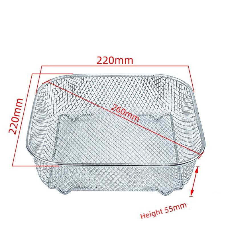 304 Stainless Steel Dried Fruit Mesh Frying Basket Mesh Suitable for Supor Midea Changdi and Joyoung Electric Ovens and Air Fry