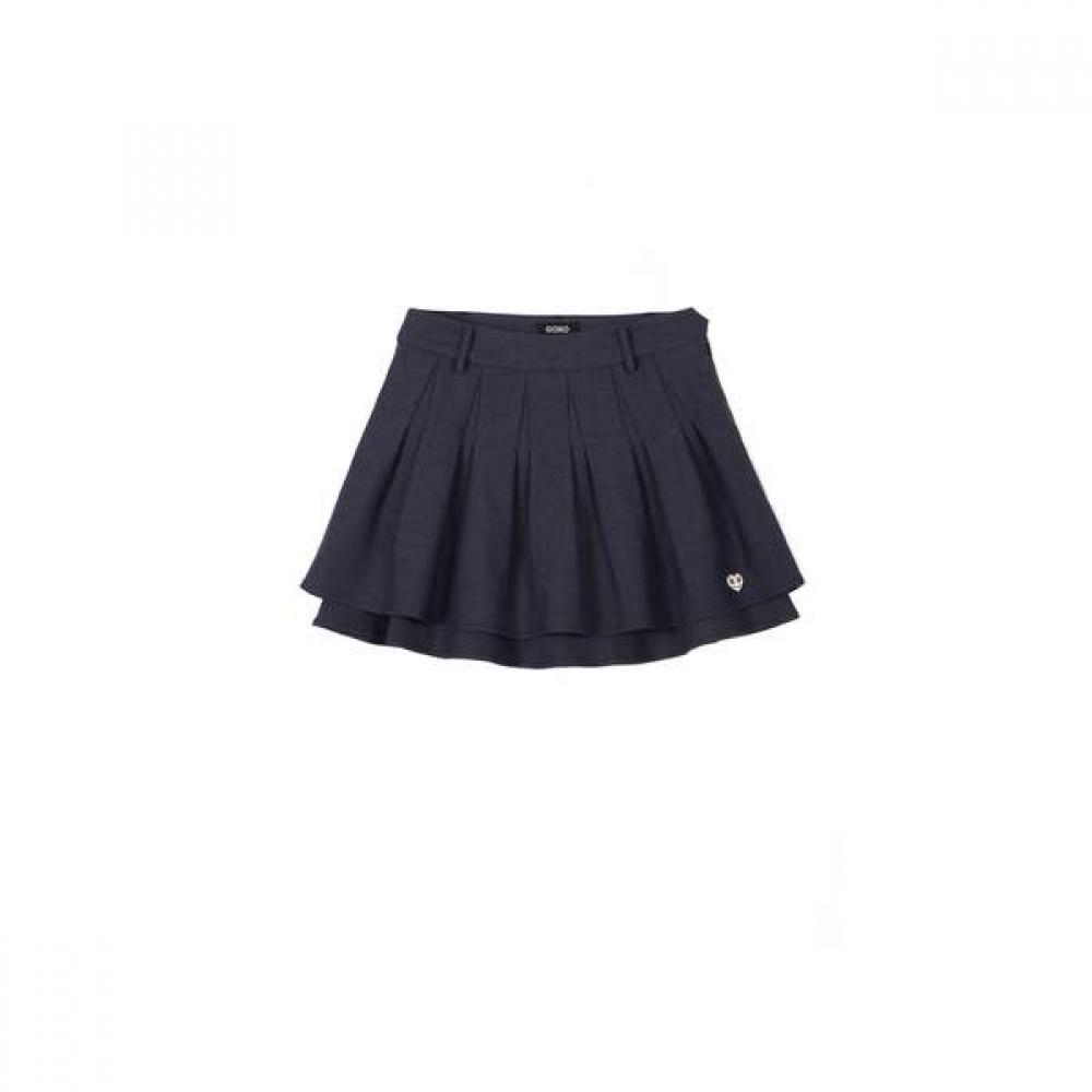 Goxo Denim Two Layer Skirt Metal Heart S