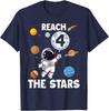 Reach Four The Stars 4 Years Old Birthday Boy Astronaut 4th T-Shirt