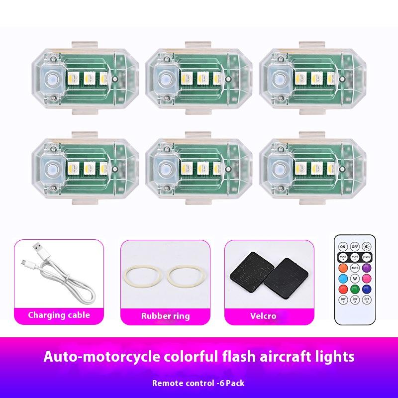 Motorcycle Anti-collision Warning Light Flashing LED Car Strobe Light Waterproof Wireless Remote Control for Cars and Motorcycle
