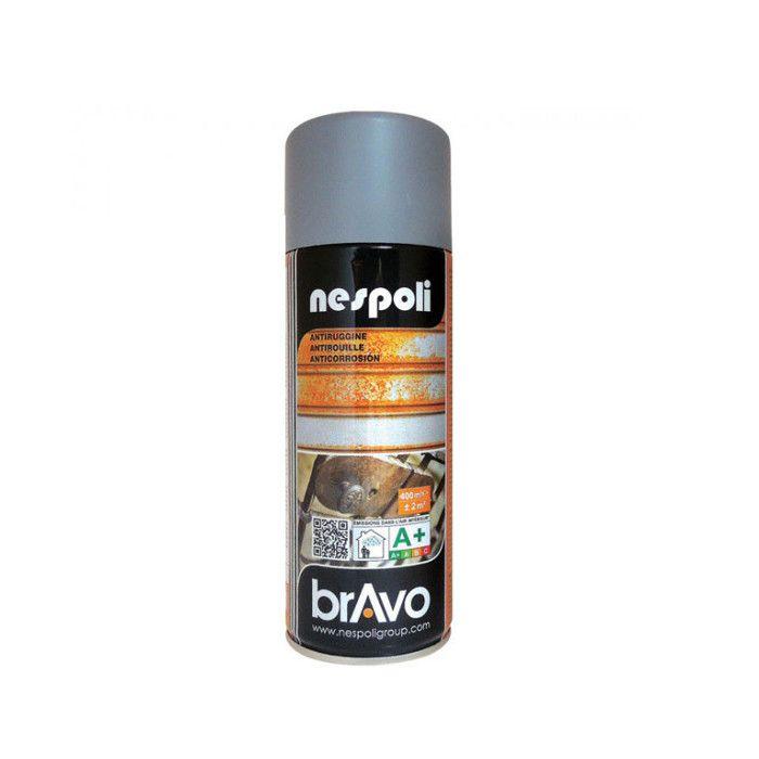 Peinture en bombe aérosol - GRIS - 400 ml - Séchage rapide - Anti-rouille - Intérieur/extérieur