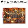 1 piece of autumn maple leaf hay pumpkin farm Thanksgiving background cloth - country style autumn decoration