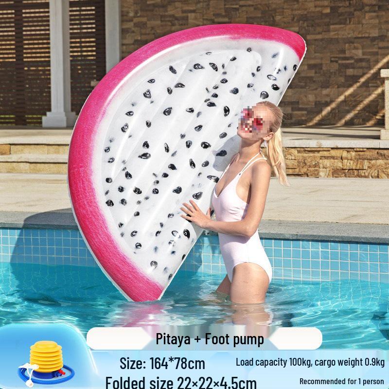 Inflatable Pineapple Cactus Watermelon Pizza Rainbow Pool Float Set