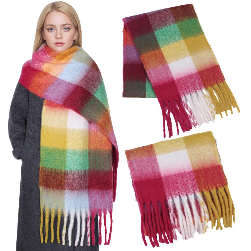 Winter Cashmere Scarf Student Neck Thick Warm Shawl For Women Men Popular Tassel Scarves Bufanda Blanket Pashmina Wraps Poncho