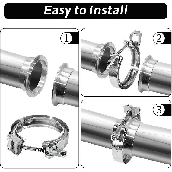 3 Inch Quick Release V Band Clamp 304 Stainless Steel