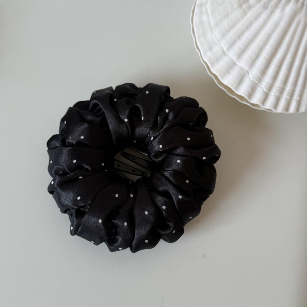 ABS Hair Clip Round Shape Soft Clips Creative Gift Hairpins for Lying Down and Driving чёрный
