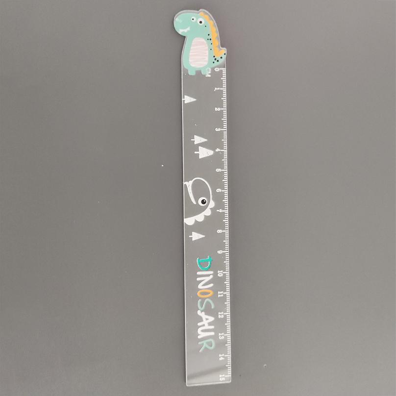 Dinosaur Ruler Kawaii Accessories Transparent Korean Cute Stationery 15cm Diy Drawing Tools Regla School Supplies Student Rulers