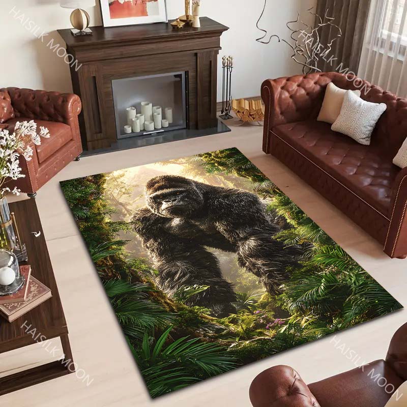 1PC Movie Gorilla Pattern Carpet for Living Room Bedroom Sofa Home Decor Non-slip Floor Mat Large Size Luxury Gift