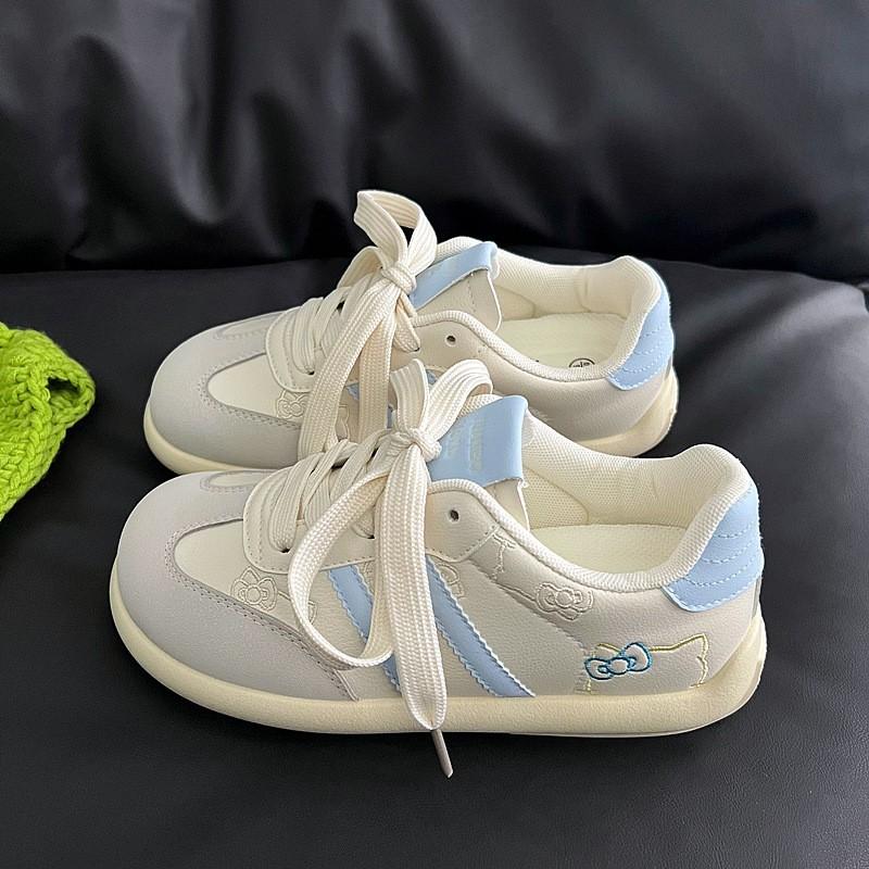 Little White Shoes Cream Flat Bread Shoes Women Ugly Cute Breathable Autumn New Chic Student Korean Canvas Shoes Big Head