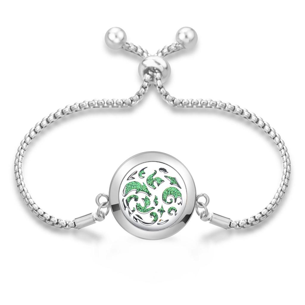 Women's Openable Titanium Steel Essential Oil Diffuser Bracelet