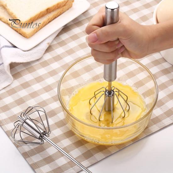 Milk Mixer Kitchen Stainless Steel Semi-Automatic Egg Whisk Beater Cream