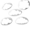 5Pcs Cloud Shape Plunger Cutter Fondant Mold Sugarcraf-t Cake Decorating Tools