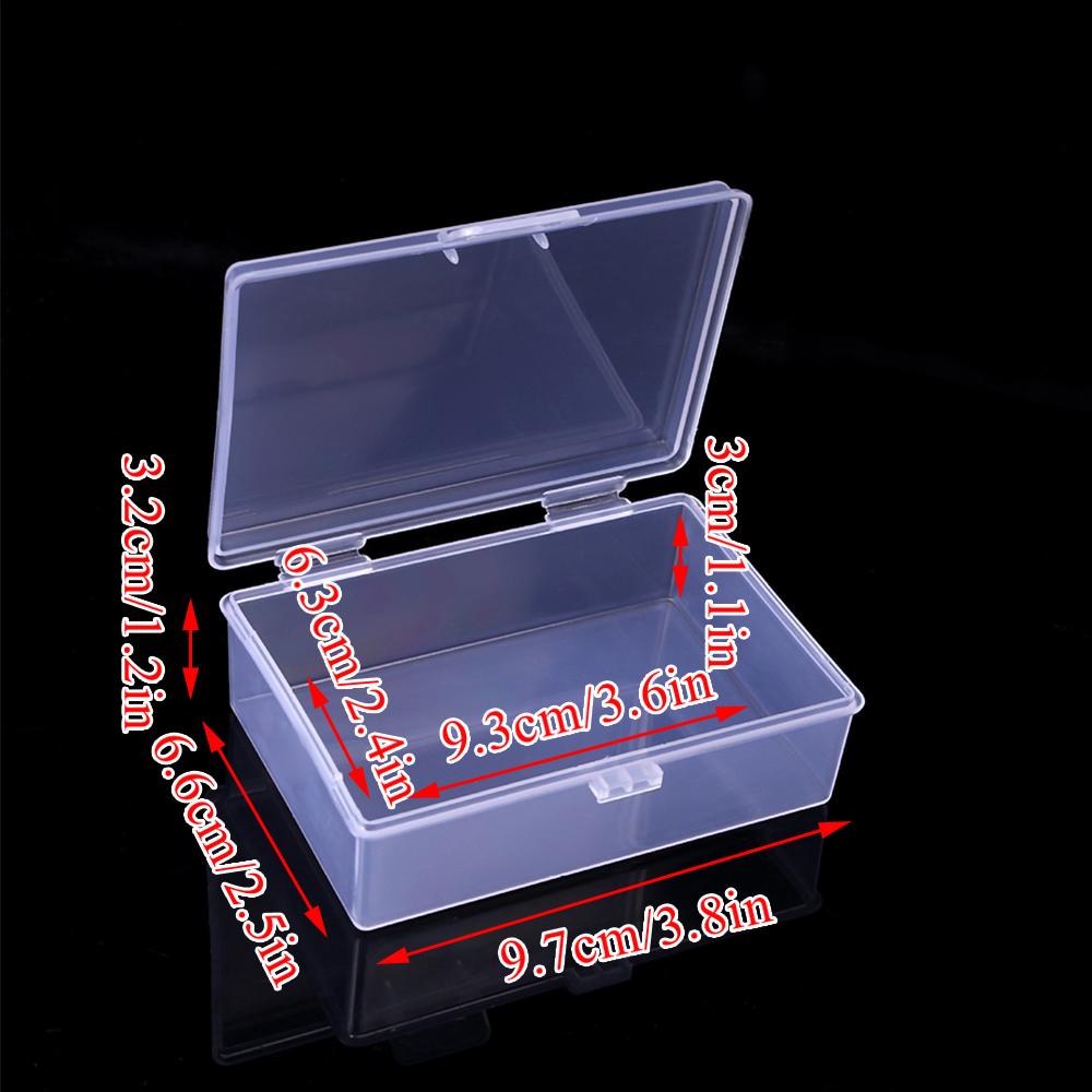 Mini-Boxen Rechteckig Kunststoff-Kartenaufbewahrungsbox Praktische Transparente Werkzeugkiste Perlen Schmuckkoffer Ausstellungs-Organizer Behälter