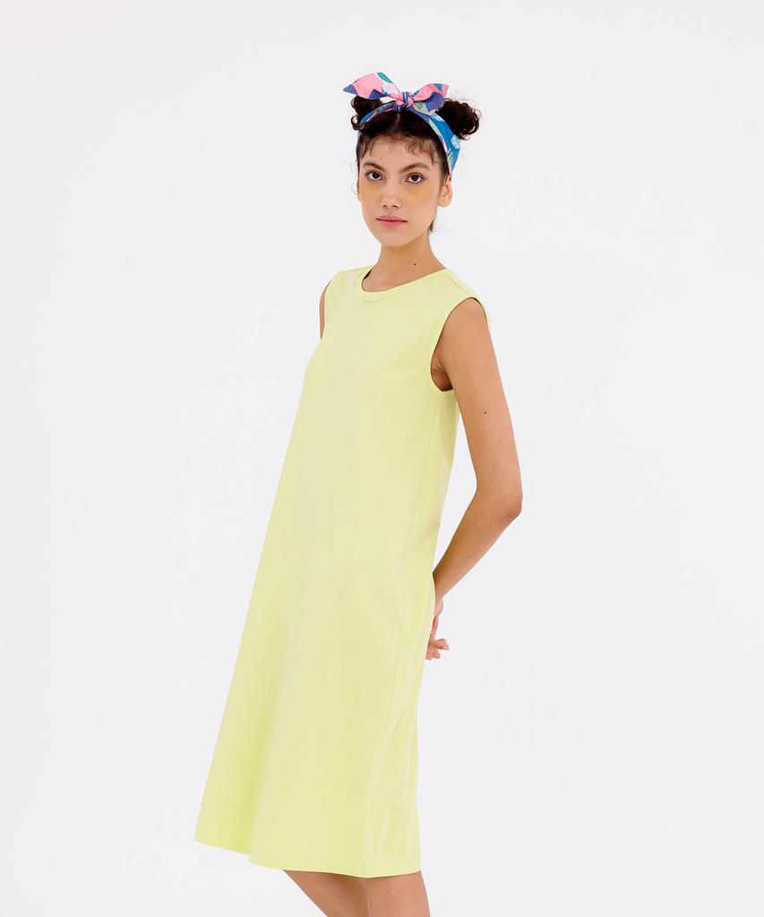 Seondeilaunji Women'S Lime Twist Sleeveless Dress Swkfaop0059