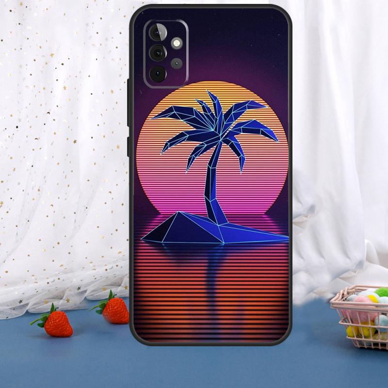 Retrowave Neon Palms Tree For Samsung Galaxy A53 A33 A16 A06 A56 A36 A26 A05 A22 A32 A52 A54 A34 A14 A55 A15 A35 Case