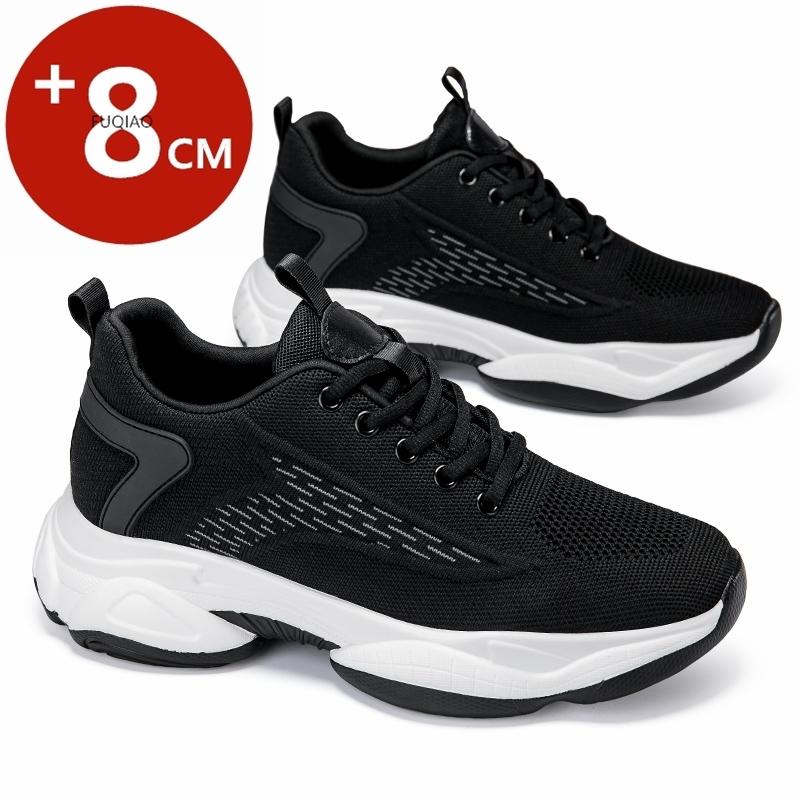 Summer Lift Sneakers Men Elevator Shoes Height Increasing Shoes for Man Insoles 8CM Hidden Heels Sports Inner Heightening Shoes