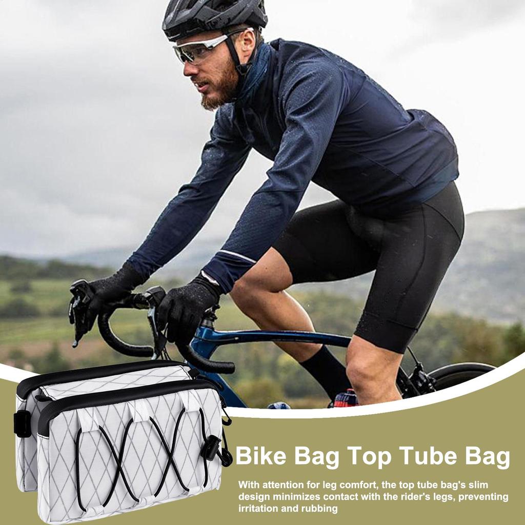 Bike Front Frame Bag Top Tube Bike/Bicycle Bag Waterproof Cycling Accessories Bike Pouch Saddle Bag for Mountain Bikes